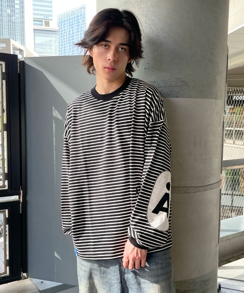 ALAND（エーランド）の「【UNISEX】ALAND／ボーダーロンT（Tシャツ/カットソー・レディース・ブラック/ブルー・MEDIUM/LARGE）」の8枚目の写真