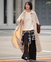 OMNES（オムネス）の「ナイロン リップストップステンカラーロングコート（その他アウター）」