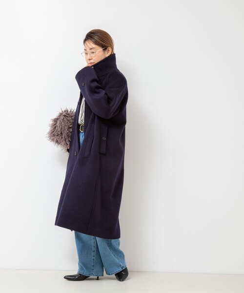 【lelill】ウールバルマカーンコート✴︎ネイビー✴︎新品未使用タグ付き セール】NMPバルマカーンコート（その他アウター）｜NOLLEY'S