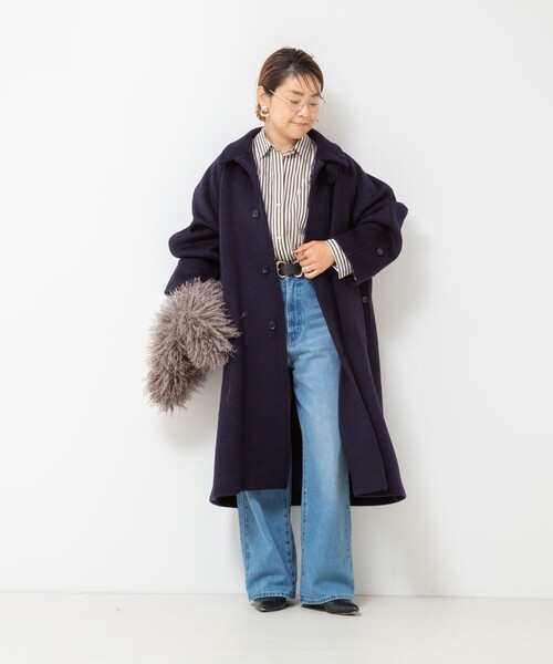 NOLLEY’S(ノーリーズ)の「NMPバルマカーンコート(その他アウター・レディース・ネイビー/グレー・S/M)」の10枚目の写真