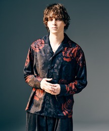 glamb グラム　柄シャツ　総柄シャツ　花柄シャツ　ポリシャツ glamb｜グラムのシャツ/ブラウス（花柄・ボタニカル柄）通販