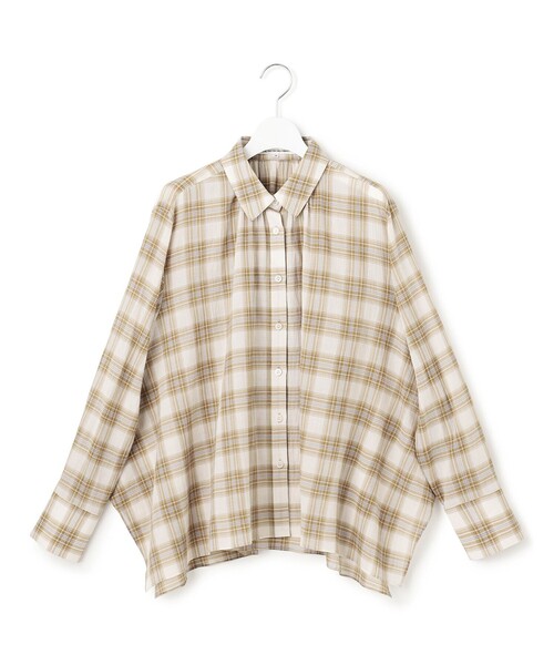 23区(ニジュウサンク)の「【WEB&一部店舗限定】シアーコットン チェック シャツ(シャツ/ブラウス・レディース・ベージュ系3/ブラック系3・38)」の16枚目の写真
