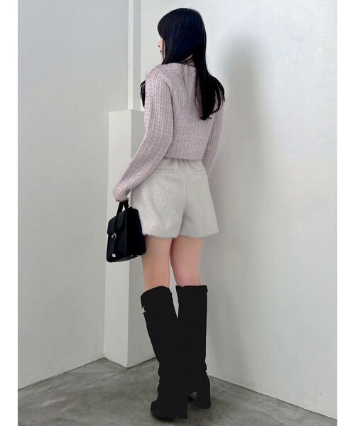 dazzlin(ダズリン)の「ツイードライクショートニットジャケット(カーディガン/ボレロ・レディース・ブラウン/アイボリー/パープル/ピンク・FREE)」の20枚目の写真