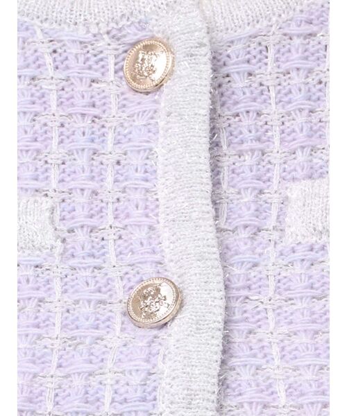 dotto3 シリースタイル セール】ツイードライクショートニットジャケット（カーディガン