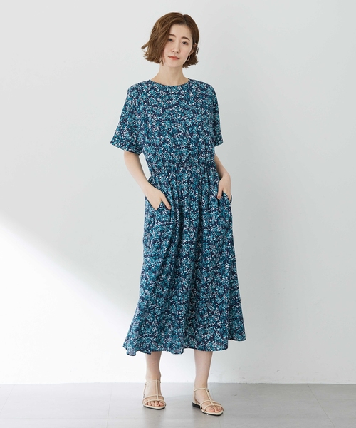 Petit Honfleur（プチオンフルール）の「アパッシュプリントワンピース（ワンピース・レディース・グリーン/ネイビー・9号/11号/13号）」の7枚目の写真