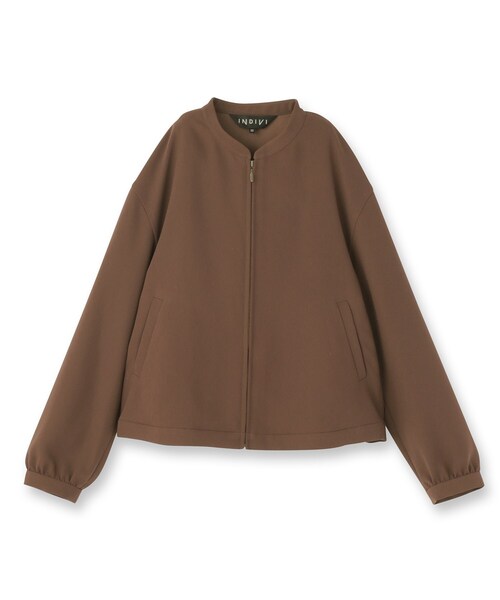 INDIVI(インディヴィ)の「【洗える/UVケア/吸汗速乾】ジョーゼットライトブルゾン(ブルゾン・レディース・ダークブラウン/ネイビー・40/38/36/15 /13/05/19)」の3枚目の写真