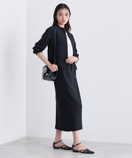 INDIVI(インディヴィ)の「【洗える/UVケア/吸汗速乾】ジョーゼットライトブルゾン(ブルゾン・レディース・ダークブラウン/ネイビー・40/38/36/15 /13/05/19)」の9枚目の写真