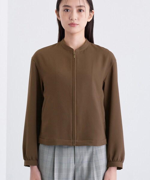 INDIVI(インディヴィ)の「【洗える/UVケア/吸汗速乾】ジョーゼットライトブルゾン(ブルゾン・レディース・ダークブラウン/ネイビー・40/38/36/15 /13/05/19)」の12枚目の写真