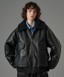 ONCILY(IVF[)BOA ARTIFICIAL FLIGHT BLOUSON / {AA[eBtBVtCgu](u])