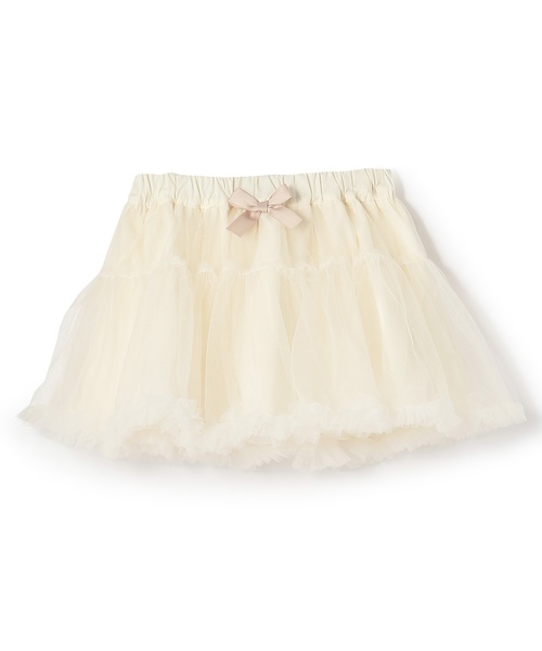 petit main(プティマイン)の「チュールスカート(スカート・キッズ・アイボリー/ライトピンク/チャコール・120cm/110cm/100cm/90cm/130cm/80cm)」の5枚目の写真