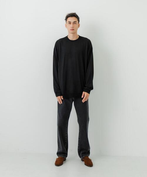 URBAN RESEARCH（アーバンリサーチ）の「new basic　WASHABLE MERINO WOOL CREW-NECK（ニット/セーター・メンズ・チャコールグレー/ブラック/ブラウン・MEDIUM/X-LARGE/LARGE）」の22枚目の写真