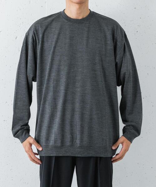 URBAN RESEARCH（アーバンリサーチ）の「new basic　WASHABLE MERINO WOOL CREW-NECK（ニット/セーター・メンズ・チャコールグレー/ブラック/ブラウン・MEDIUM/X-LARGE/LARGE）」の18枚目の写真