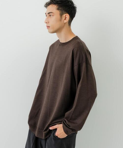 URBAN RESEARCH（アーバンリサーチ）の「new basic　WASHABLE MERINO WOOL CREW-NECK（ニット/セーター・メンズ・チャコールグレー/ブラック/ブラウン・MEDIUM/X-LARGE/LARGE）」の12枚目の写真