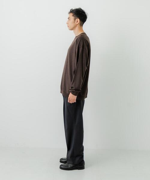 URBAN RESEARCH（アーバンリサーチ）の「new basic　WASHABLE MERINO WOOL CREW-NECK（ニット/セーター・メンズ・チャコールグレー/ブラック/ブラウン・MEDIUM/X-LARGE/LARGE）」の9枚目の写真