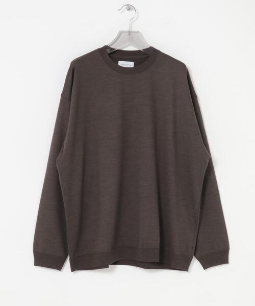 URBAN RESEARCH（アーバンリサーチ）の「new basic　WASHABLE MERINO WOOL CREW-NECK（ニット/セーター・メンズ・チャコールグレー/ブラック/ブラウン・MEDIUM/X-LARGE/LARGE）」の7枚目の写真
