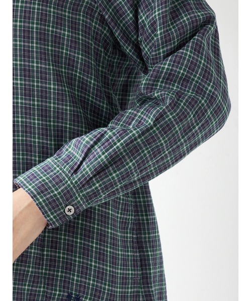 McGREGOR(マックレガー)の「二重織チュニックシャツ(シャツ/ブラウス・レディース・ワインレッド/ネイビー・L/M)」の3枚目の写真