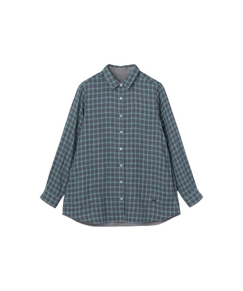 McGREGOR(マックレガー)の「二重織チュニックシャツ(シャツ/ブラウス・レディース・ワインレッド/ネイビー・L/M)」の8枚目の写真