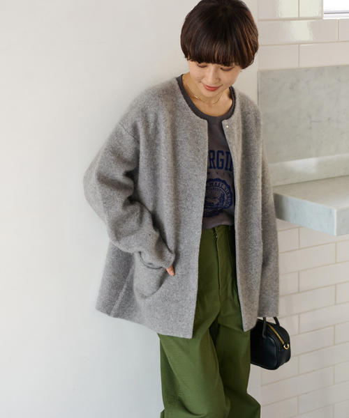 セール】フラッフィーコクーンニットカーディガン（カーディガン