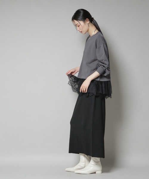 セール】毛玉抑制総針スカート(セットアップ可)（スカート）｜NANO