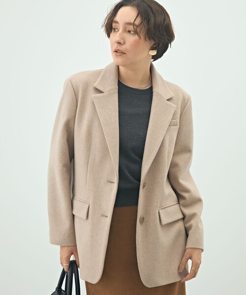 NOLLEY’S Sophi（ノーリーズソフィ）の「ショートビーバーテーラードジャケット（テーラードジャケット・レディース・チャコールグレー/ベージュ・38/36）」の18枚目の写真