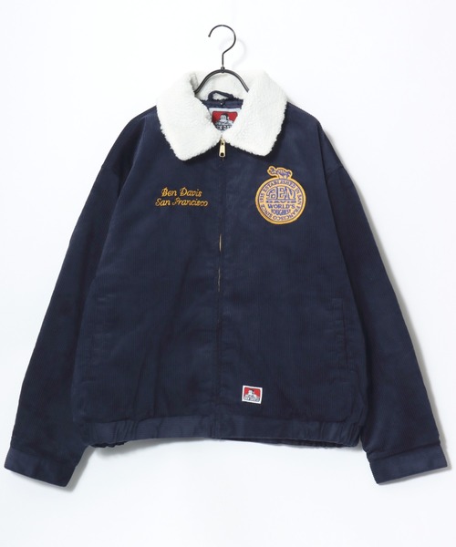 BEN DAVIS(ベンデイビス)の「BEN DAVIS/ベンデイビス REMOVAL BOA COLLAR CORD JACKET/オーバーサイズ コーデュロイ 襟ボア ワッペン刺繍 ワークジャケット/中綿ジャケット/レディース メンズ(ブルゾン・メンズ・カーキ/ブラウン/ネイビー・M/L/XL)」の14枚目の写真