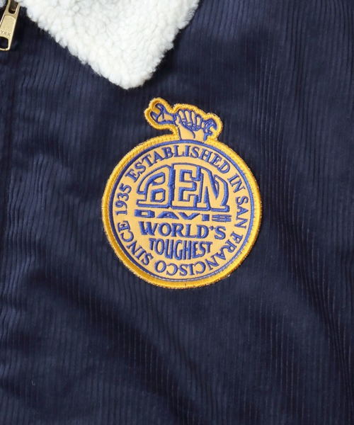 BEN DAVIS(ベンデイビス)の「BEN DAVIS/ベンデイビス REMOVAL BOA COLLAR CORD JACKET/オーバーサイズ コーデュロイ 襟ボア ワッペン刺繍 ワークジャケット/中綿ジャケット/レディース メンズ(ブルゾン・メンズ・カーキ/ブラウン/ネイビー・M/L/XL)」の21枚目の写真