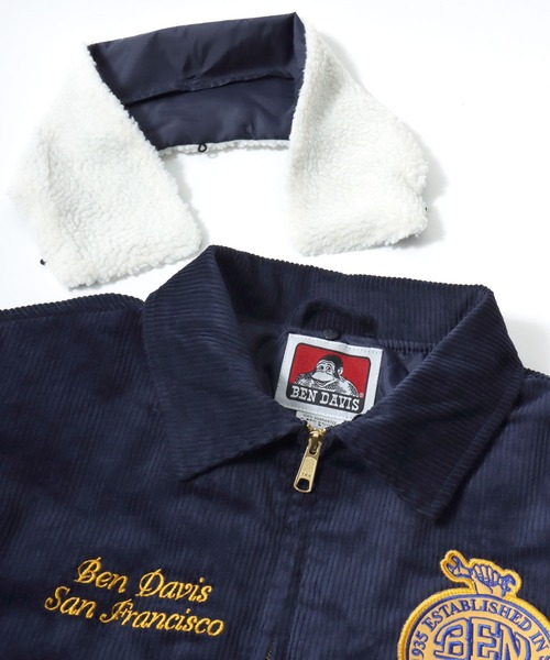 BEN DAVIS(ベンデイビス)の「BEN DAVIS/ベンデイビス REMOVAL BOA COLLAR CORD JACKET/オーバーサイズ コーデュロイ 襟ボア ワッペン刺繍 ワークジャケット/中綿ジャケット/レディース メンズ(ブルゾン・メンズ・カーキ/ブラウン/ネイビー・M/L/XL)」の19枚目の写真