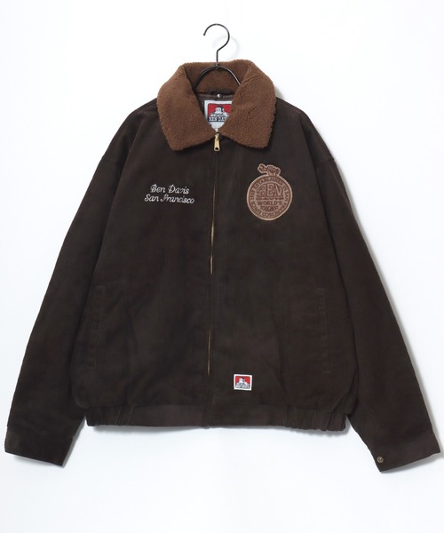 BEN DAVIS(ベンデイビス)の「BEN DAVIS/ベンデイビス REMOVAL BOA COLLAR CORD JACKET/オーバーサイズ コーデュロイ 襟ボア ワッペン刺繍 ワークジャケット/中綿ジャケット/レディース メンズ(ブルゾン・メンズ・カーキ/ブラウン/ネイビー・M/L/XL)」の10枚目の写真