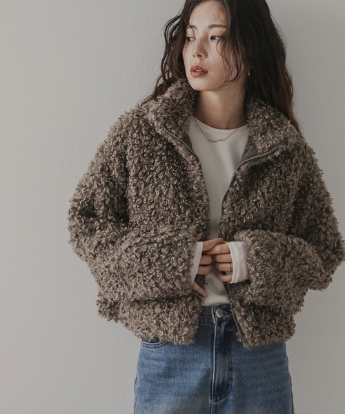 プードルファーショートコート（その他アウター）｜rectangle