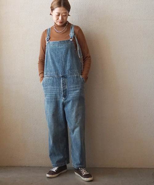 11OZデニムミドルバックオーバーオール（サロペット/オーバーオール