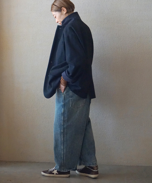 JOURNAL STANDARD LUXE(ジャーナルスタンダード ラックス)の「11OZデニムミドルバックオーバーオール(サロペット/オーバーオール・レディース・ネイビー・FREE)」の3枚目の写真