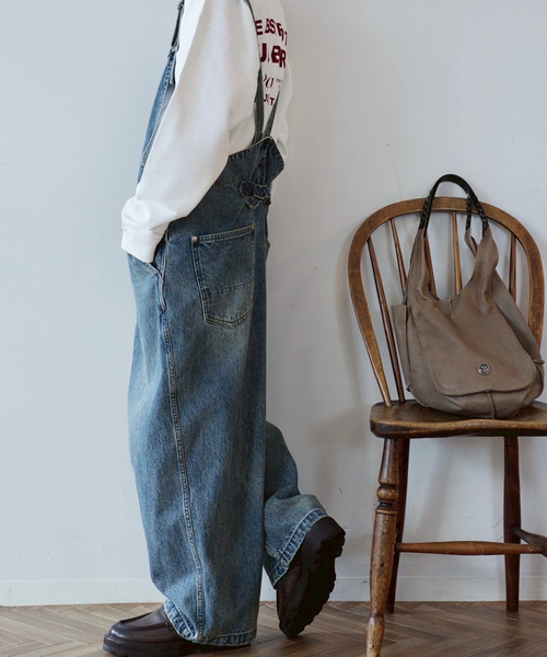 11OZデニムミドルバックオーバーオール（サロペット/オーバーオール