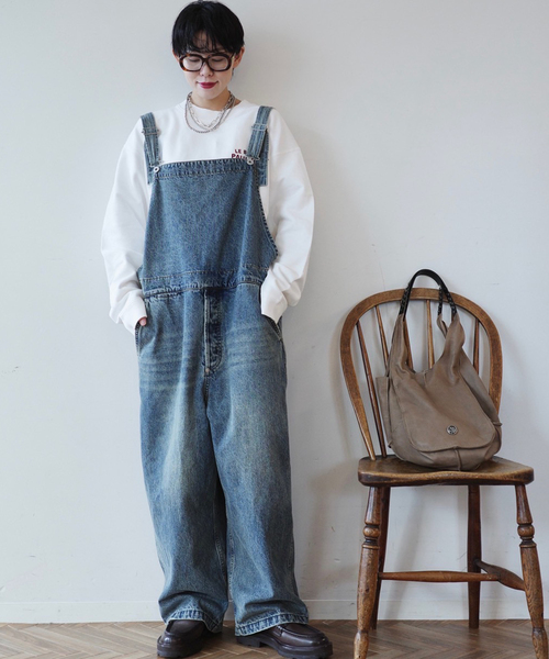 JOURNAL STANDARD LUXE(ジャーナルスタンダード ラックス)の「11OZデニムミドルバックオーバーオール(サロペット/オーバーオール・レディース・ネイビー・FREE)」の5枚目の写真