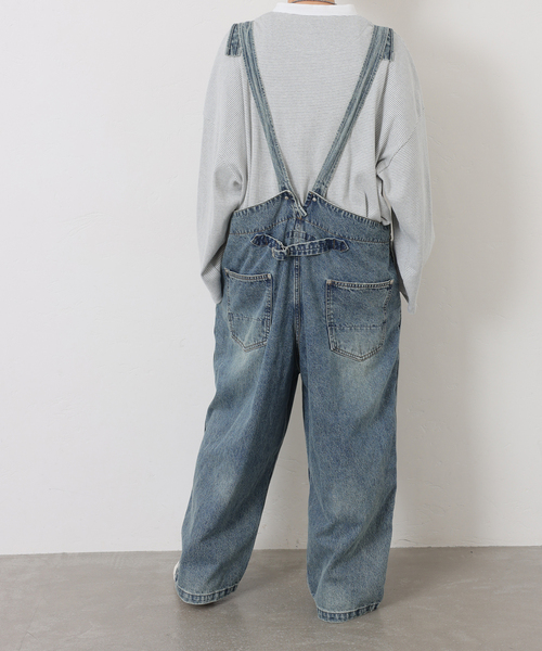 11OZデニムミドルバックオーバーオール（サロペット/オーバーオール