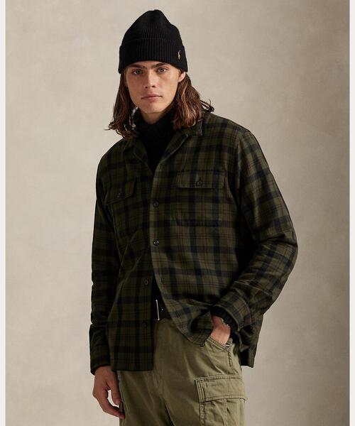 クラシック フィット チェック フランネル キャンプ シャツ