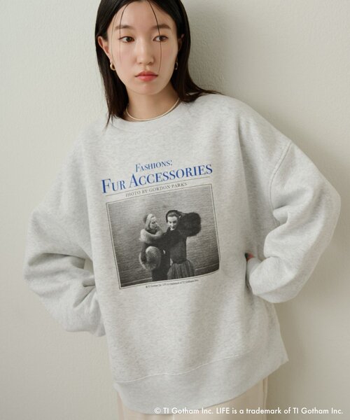 Omekashi（オメカシ）の「【GOOD ROCK SPEED】LIFE PC PHOTOスウェット（パーカー・レディース・グレー・FREE）」の2枚目の写真