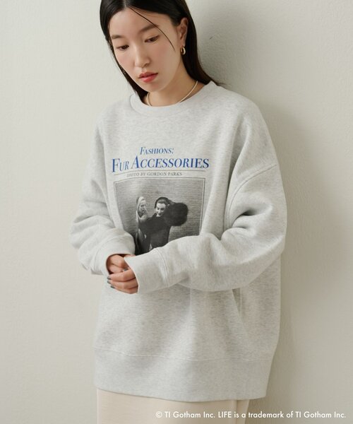 Omekashi（オメカシ）の「【GOOD ROCK SPEED】LIFE PC PHOTOスウェット（パーカー・レディース・グレー・FREE）」の3枚目の写真