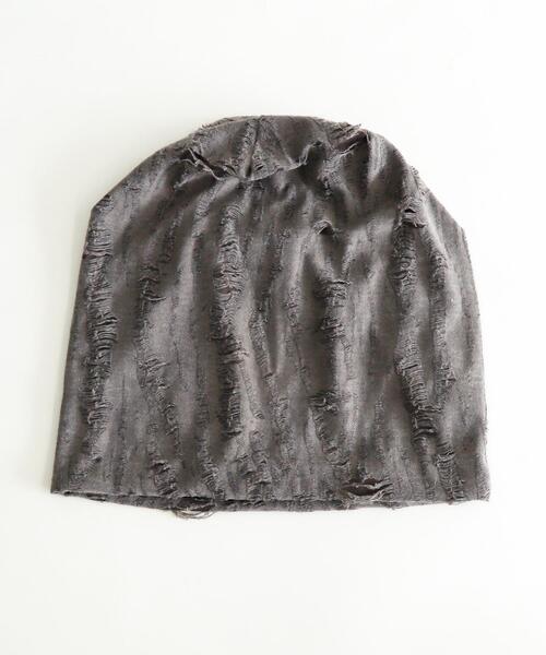 WEGO(ウィゴー)の「WEGO/ダメージルーズワッチ(ニットキャップ/ビーニー・レディース・ブラウン/ダークグレー・FREE)」の6枚目の写真