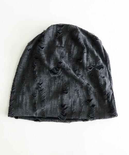 WEGO(ウィゴー)の「WEGO/ダメージルーズワッチ(ニットキャップ/ビーニー・レディース・ブラウン/ダークグレー・FREE)」の7枚目の写真