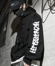 【BlackLetter】Triple Pattern Logo Hoodie(ブラック)