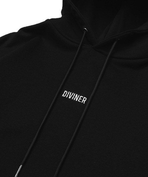 DIVINER(ディヴァイナー)の「【BlackLetter】Triple Pattern Logo Hoodie(ブラック)(パーカー・メンズ・ブラック・M)」の7枚目の写真