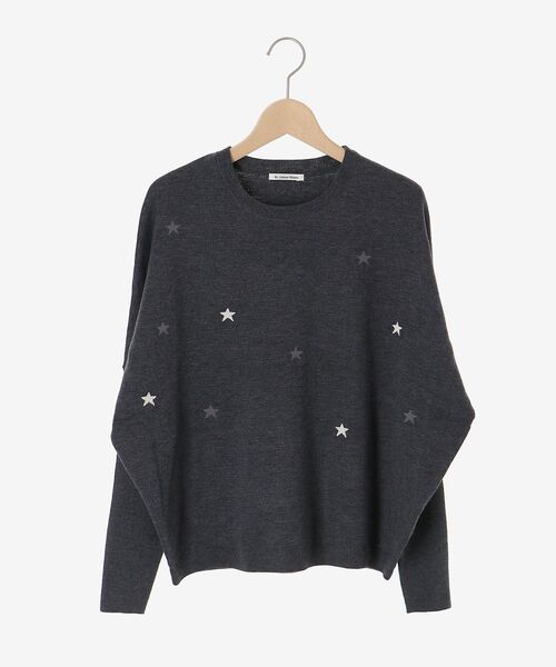 le.coeur blanc（ルクールブラン）の「《手洗い可能》スター刺繍ニットプルオーバー（ニット/セーター・レディース・グレー/ベージュ/ブラウン・38）」の5枚目の写真