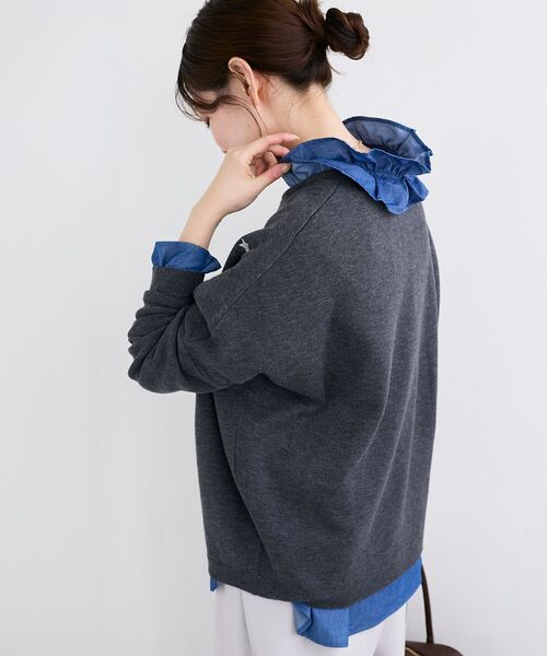 le.coeur blanc（ルクールブラン）の「《手洗い可能》スター刺繍ニットプルオーバー（ニット/セーター・レディース・グレー/ベージュ/ブラウン・38）」の10枚目の写真