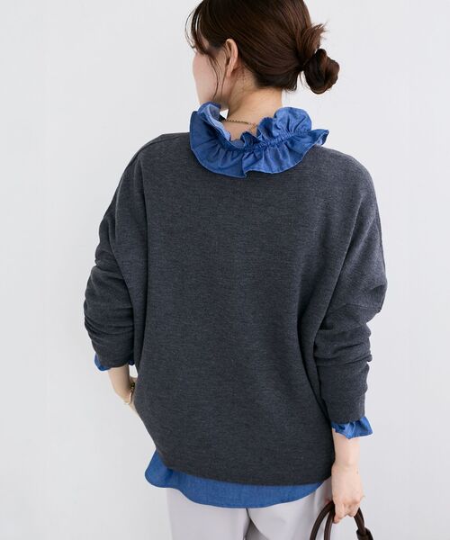 le.coeur blanc（ルクールブラン）の「《手洗い可能》スター刺繍ニットプルオーバー（ニット/セーター・レディース・グレー/ベージュ/ブラウン・38）」の11枚目の写真