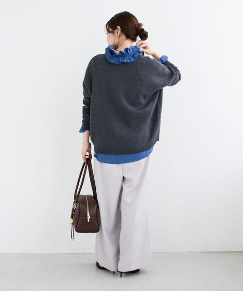 le.coeur blanc（ルクールブラン）の「《手洗い可能》スター刺繍ニットプルオーバー（ニット/セーター・レディース・グレー/ベージュ/ブラウン・38）」の15枚目の写真