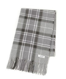 DIESEL チェック柄マフラー グレー　アルパカ混 DIESEL チェック柄マフラー グレー アルパカ混 ファッション通販