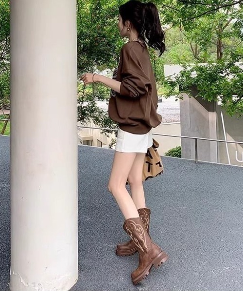 Ritzy(リッツィー)の「ウエスタンブーツ(ブーツ・レディース・モカ/キャメル・23.5/23/25/24.5/24)」の5枚目の写真
