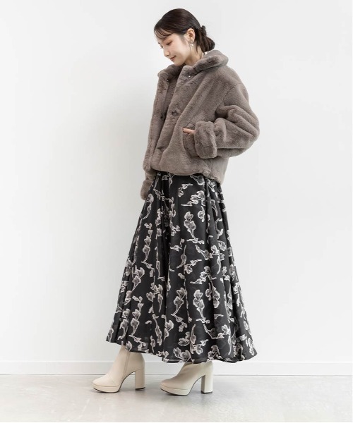 RANDA（ランダ）の「ニットドッキングアンサンブルワンピース（ワンピース・レディース・ブラウン/ホワイト/グレー・1/0）」の20枚目の写真