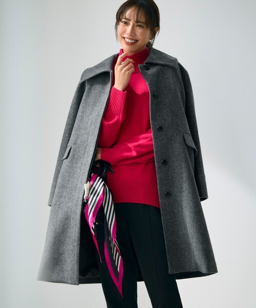 新品 組曲 ウールコート 150-160 ショコラ系　7449 新品 組曲 ウールコート 150-160 ショコラ系 7449