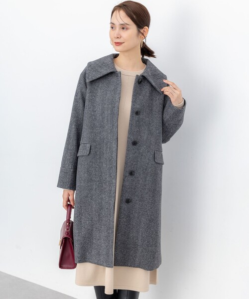 ウールモッサステンカラーコート ウールモッサステンカラー コート（ステンカラーコート）｜組曲